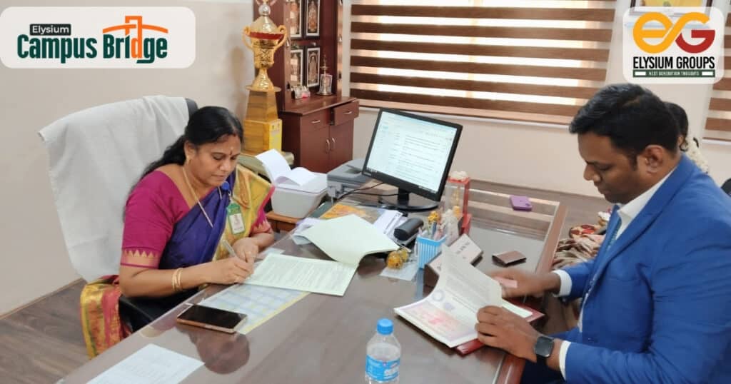 Mangayarkarasi College MoU with CampusBridge Signing